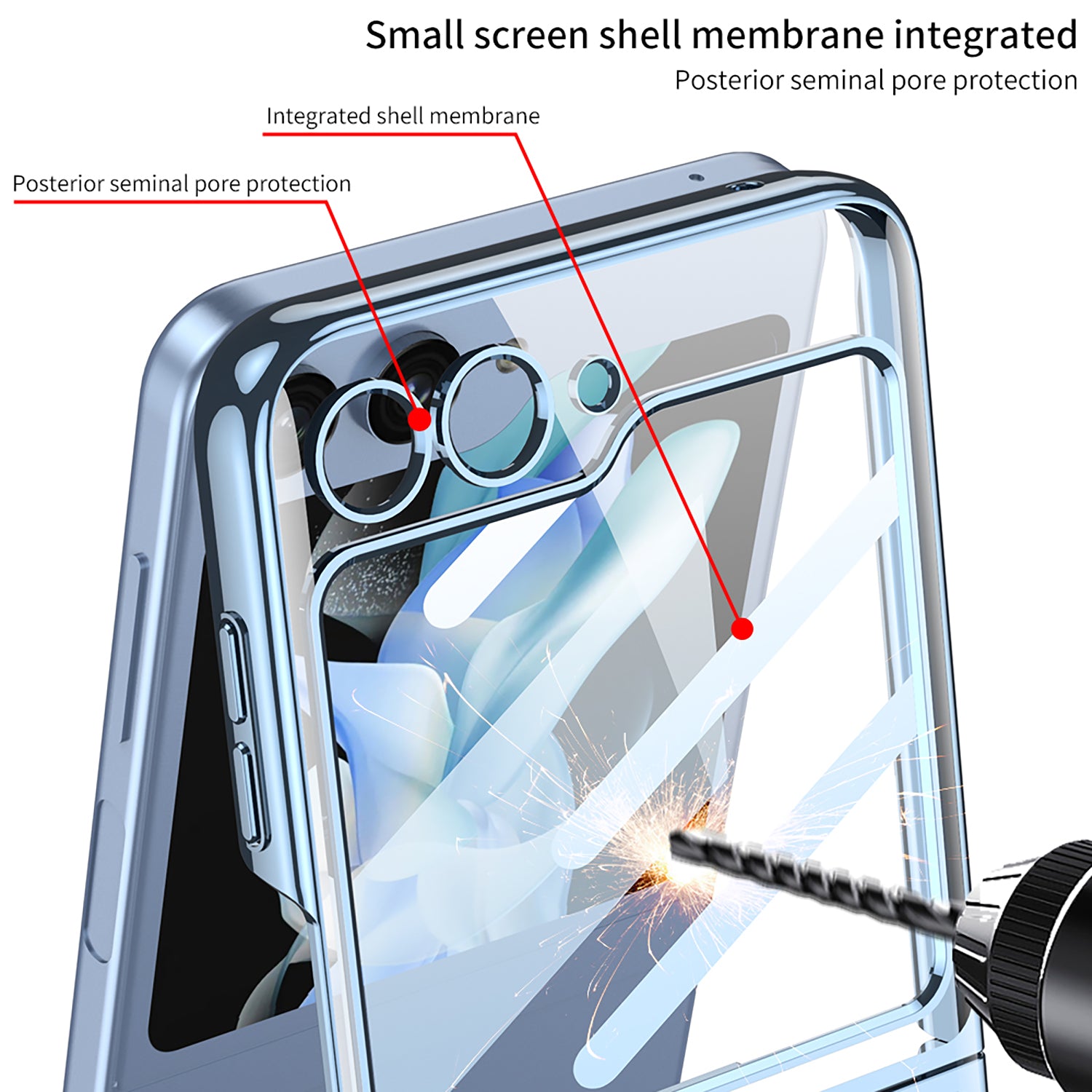 GKK For Samsung Galaxy Z Flip5 5G Folding Phone Cover Shell Electroplating Plastic Phone Case with Tempered Glass Screen Film GKK For Samsung Galaxy Z Flip5 5G Folding Phone Cover Shell Electroplating Plastic Phone Case with Tempered Glass Screen Film
